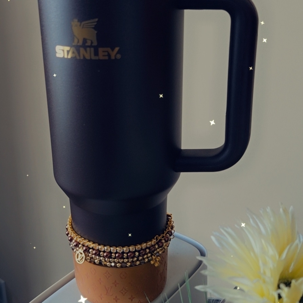Stanley Chocolate Tumbler with LV decor